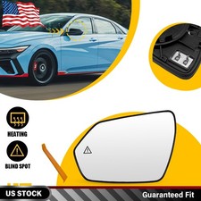 Mirror Glass Driver Side Heated and Blind Spot For Hyundai Elantra 2021-2025