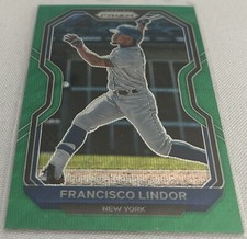 2021 Panini Prizm Baseball Francisco Lindor New York Mets Green Wave Prizm #80