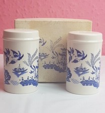 Vintage Royal Worcester Palissy Spode Ringtons Willow Salt&Pepper Shakers