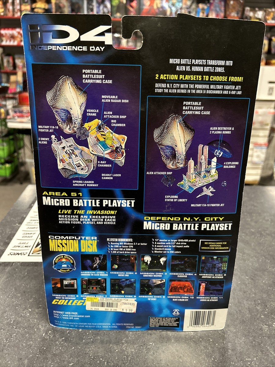 Vintage 1996 iD4 Independence Day Area 51 Micro Battle Playset