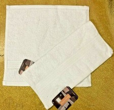 Image of White Face Cloths x6 Light Weight 30cm x 30cm APPROX