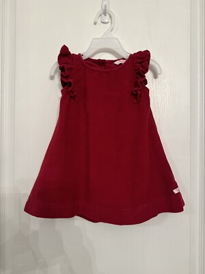 dark red jumper dress Ruffle Butts Girl’s Dark Red Corduroy Jumper Dress Size 2T