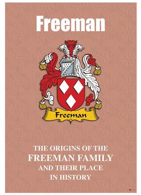 Freeman English Surname History Booklet with Historical Facts of the Name