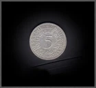 1956 5 German Mark Silver Eagle