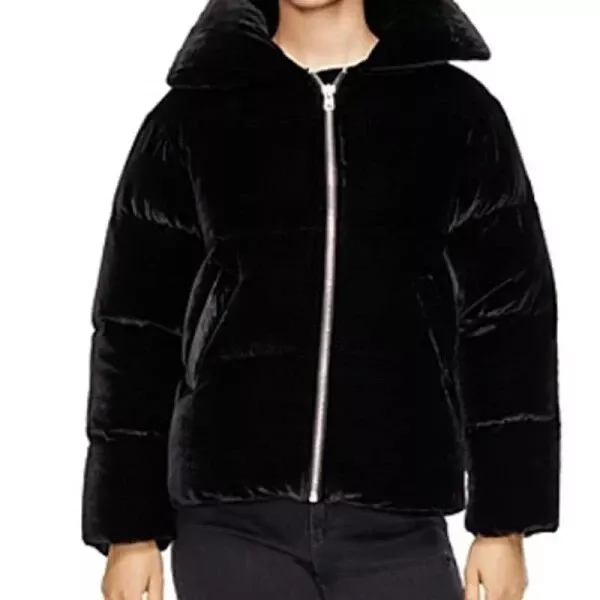 Sandro velvet padded clearance jacket