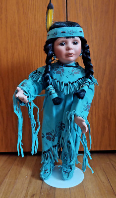 Meadowlark Chippewa Porcelain Indian Sculpted/Shelley Simon Hamilton Collection