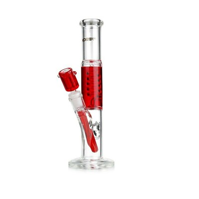 FREEZABLE BONG WATER PIPE FREEZABLE RED LIQUID COIL 12'' STRIGHT PHOENIX 2022 