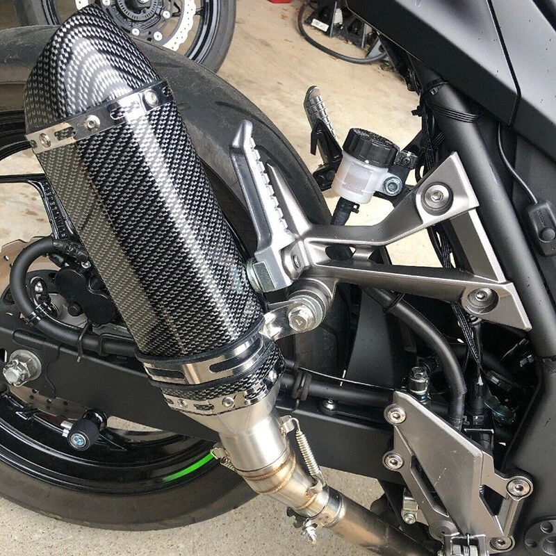 Silenciador tubo escape enlace medio 370 mm Slip para Kawasaki Ninja 300 2013-2018 Z250 Foto 2 de 4