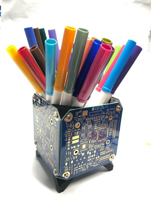 Recycled Circuit Board Jewellery Box Case Cube Pencil Holder Craft Box