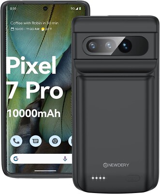 Case for Google Pixel 7 Pro, 10000mAh Ultra Powerful Rechargeable Charging Case