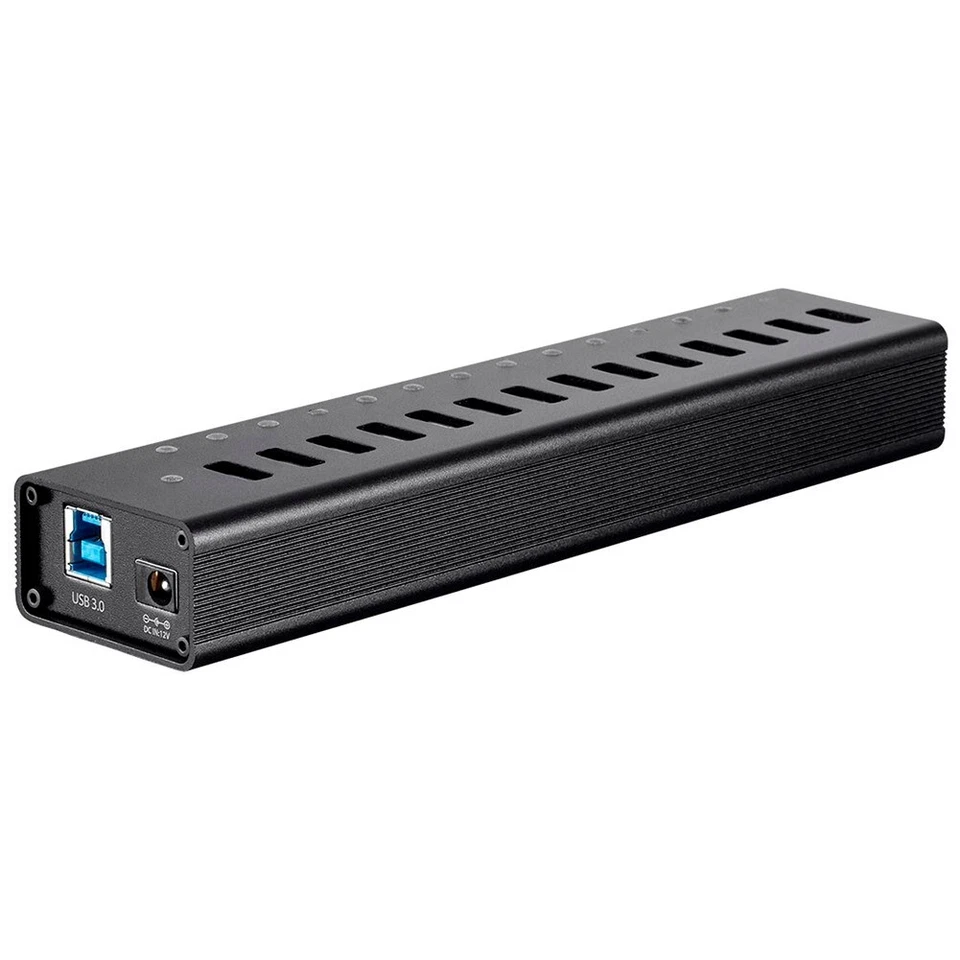 13 Port USB 3.0 Hub 5Gbps Super Speed w/ 2.4A Charging Port & AC Power Adapter - Image 4 of 4