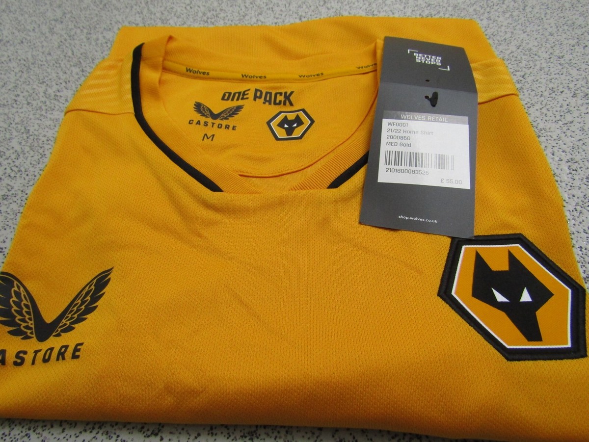 Official Castore Wolverhampton Wanderers/ WOLVES Men's Home Shirt