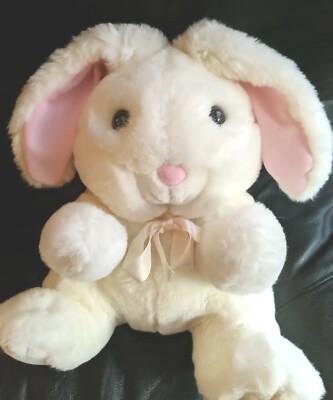 Vintage Stuffed Sunny Bunny White Rabbit Plush Floppy Ears Russ Berrie