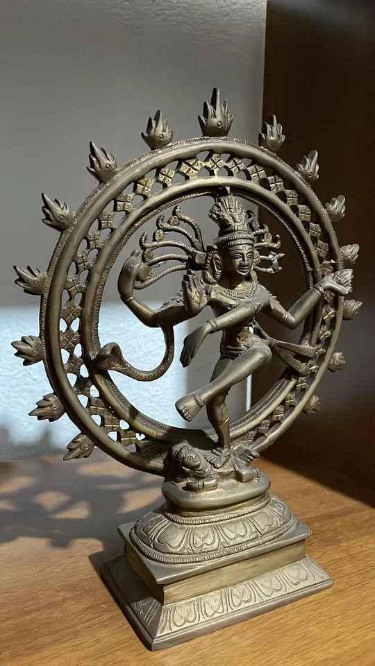 Antique bronze dancing Shiva Nataraja statue. - Image 4 of 4