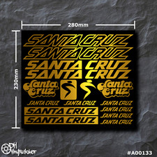 Santa Cruz Sticker Oro | Set Adesivi Bici eBike BMX MTB Telaio
