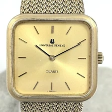UNIVERSAL GENEVE MEN'S 30mm GOLD PLATED VINTAGE WATCH SWISS QUARTZ F923