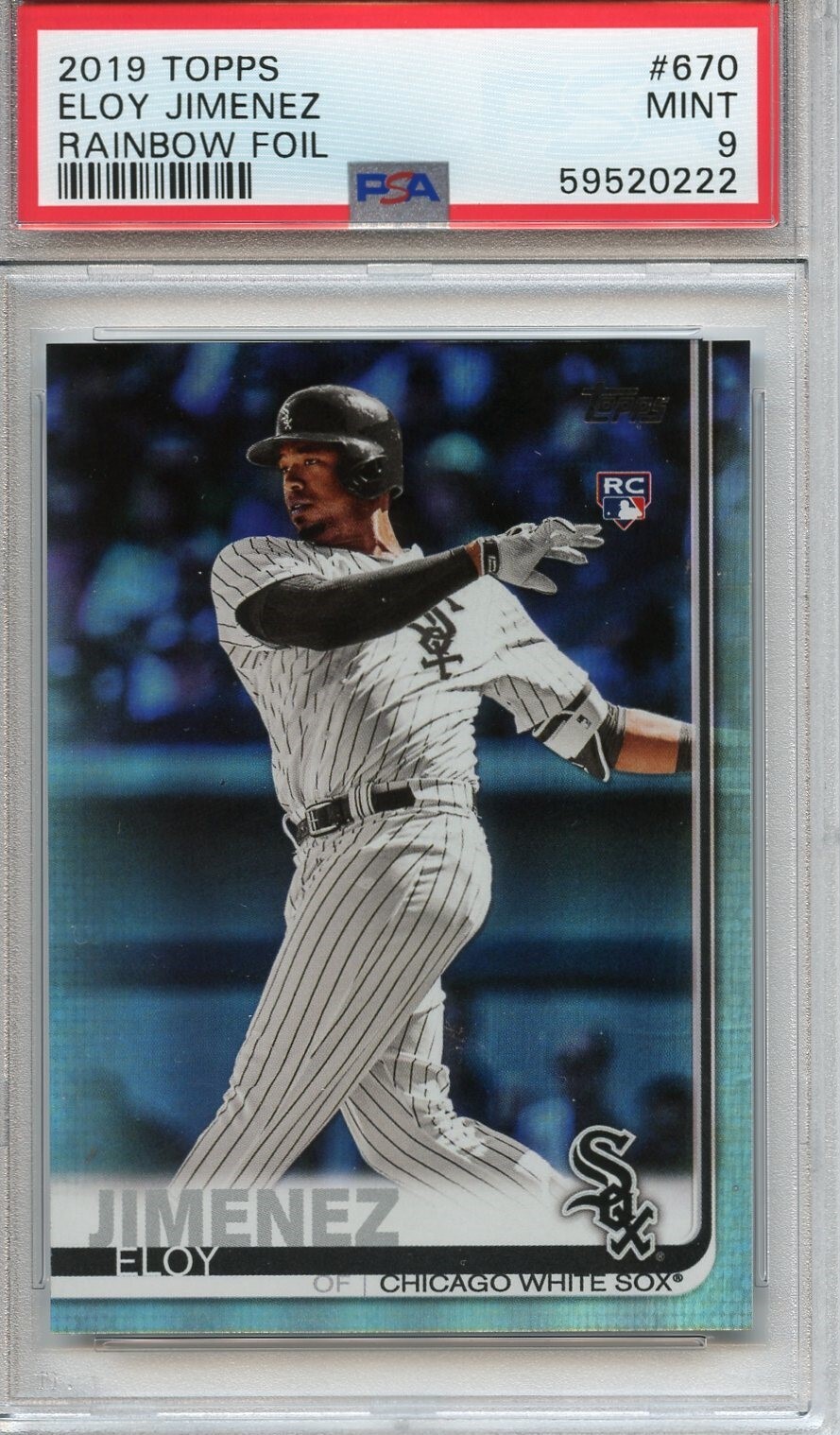 2019 Topps Rainbow Foil #670 Eloy Jimenez - Rookie Card - PSA 9