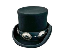 ROCK STAR SLASH GUITAR COSTUME TOP HAT CONCHO STEEL GNR LEATHER BAND USA MADE
