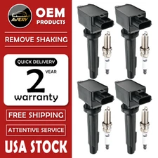 4PCS Ignition Coil & 4PCS Spark Plug for Mazda 3/ 6/ CX-5/ MX-5 Miata UF-656