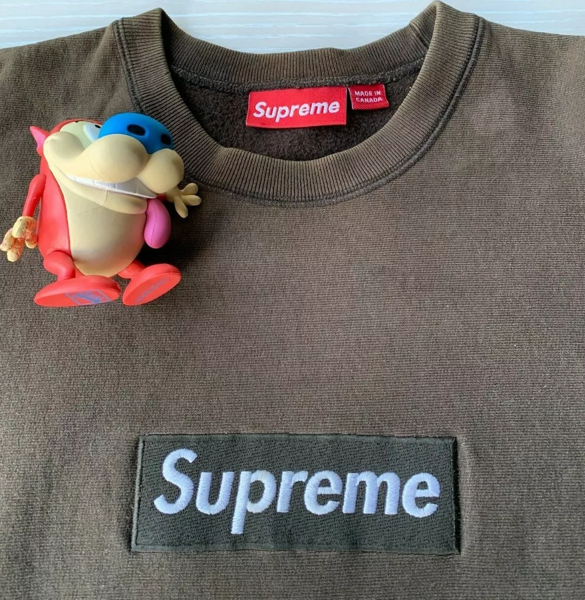 Rare Supreme Brown Box Logo Crewneck L 2005 FW Bogo Rakim Nas Andre 3000  Raekwon