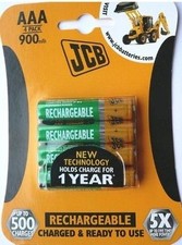 24 x JCB AAA 900MAH NI-MH 1.2v RECHARGEABLE BATTERIES PRECHARGED 0.83 per battery