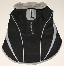 Vivaglory Dog Jacket Coat Clothes SMALL Reflective Plush Lined 13" Length
