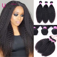 UNice Hair Brazilian Kinky Yaki Straight Bundles Human Hair Weaves Extensions US