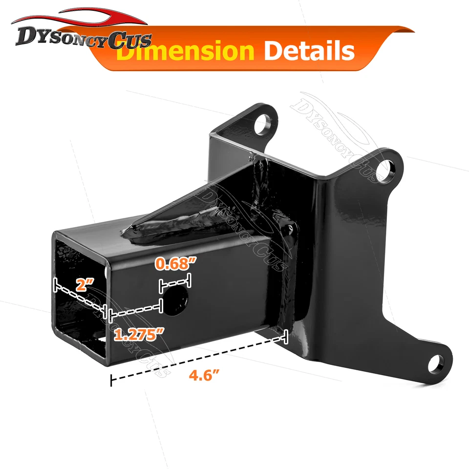 Kit de engate receptor de aço 2" para Can-Am Outlander & Renegade 1000 850 800 Max XMR - Imagem 3 de 4