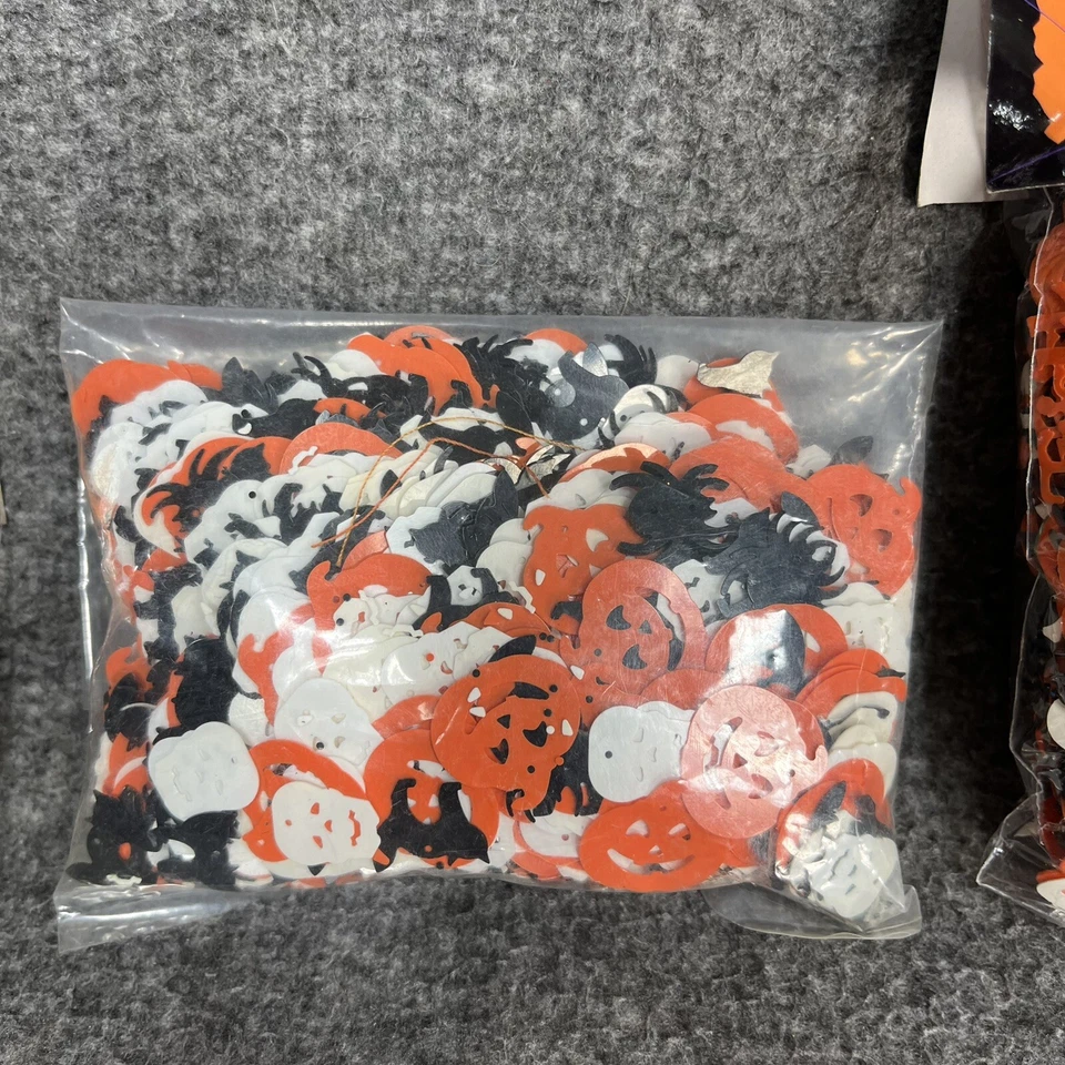 Lote de 3 bolsas de confeti de Halloween araña fantasma esqueleto calabaza murciélago abucheo decoración de fiesta Foto 3 de 4