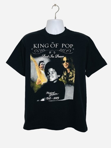 19177 マイケルジャクソン Tシャツ 1958-2009 黒 サイズL 19177