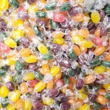 Assorted Fruit Flavored Barrels, Individually Wrapped Bulk Hard Candy (2 Pounds)