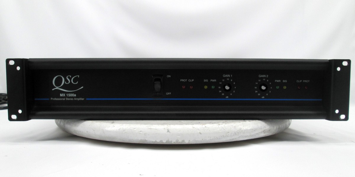 QSC MX 1500a プロフェッショナルステレオアンプ 2-RU Rack Mount QSC MX1500A MX-1500A Professional Power Amplifier