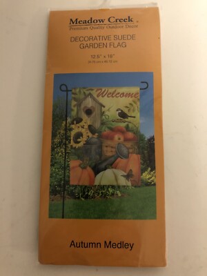 MEADOW CREEK AUTUMN MEDLEY GARDEN FLAG 12.5'' x 18'' *NEW IN PACKAGE*
