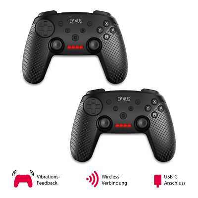 2 Stück Wireless Pro Controller für Nintendo Switch Bluetooth Vibration Gamepads