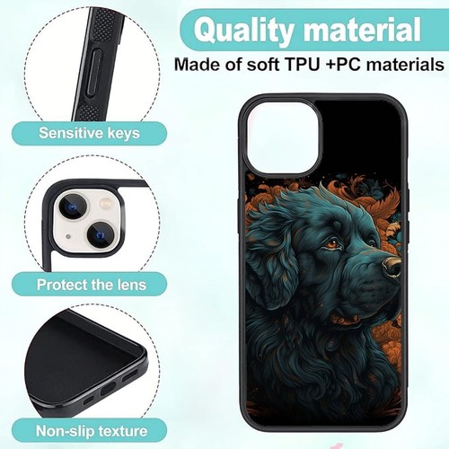 For Samsung A15 A16 S23 S24 S25 Ultra FE Aluminum Case Abstract Newfoundland Dog - 第 14/25 張圖片