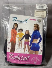 Pizzazz Performance Wear 8500 Youth Bodysuit Black - Small- Open Package