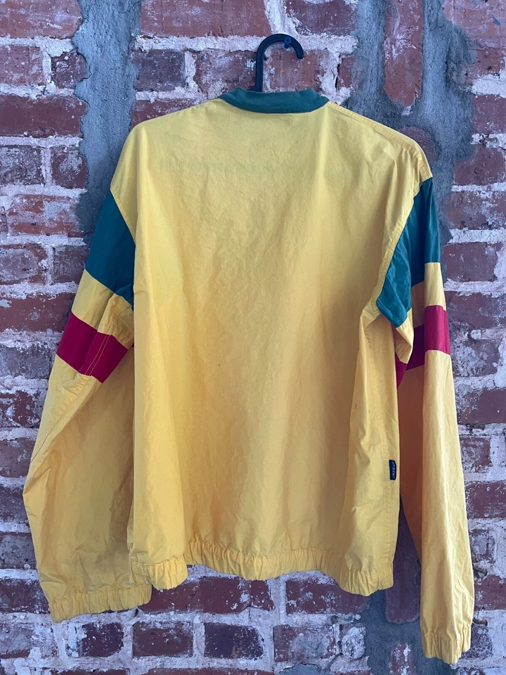 DE COLECCIÓN Ralph Lauren Para hombres Bloques de Color Algodón 1/4 Cremallera Pullover Anorak Bolsa Foto 3 de 4