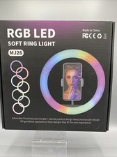 Photography Lighting MJ26 RGB LED Soft Ring Light 10" dia with Hardware, New