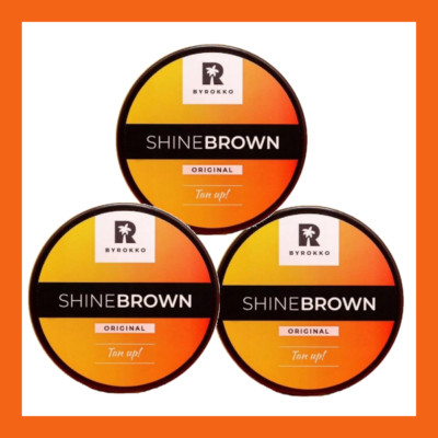 BYROKKO Shine Brown Tan Tanning Beschleunigender Premium-Sonnenschutz 210ml NEU