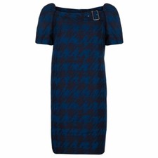 Marc by Marc Jacobs Blue Houndstooth Womens Dress Size S RRP $427