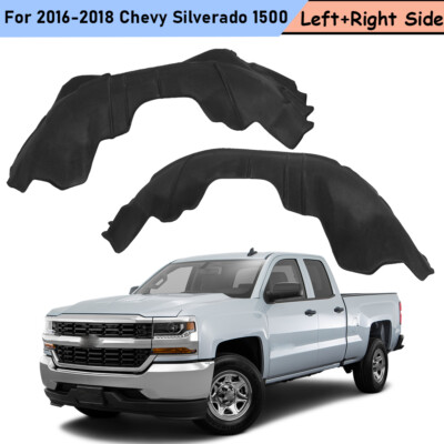 Pair Fender Liner Set For 2016-2018 Chevy Silverado 1500 Front Left + Right Side