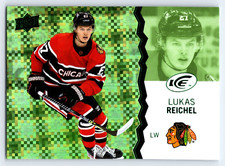 2023-24 UD Ice Green Lukas Reichel #23 Chicago Blackhawks