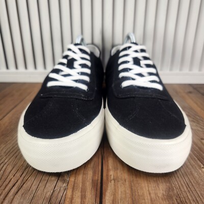 Madewell MWL Street Sneaker Men 9.5 Black Canvas Skate Low  display picture 3