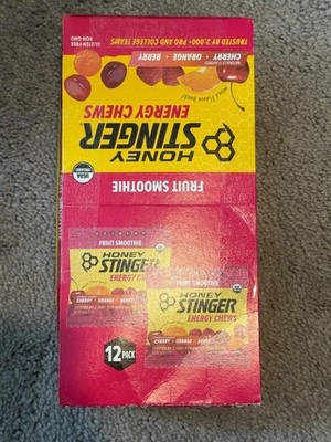 HONEY STINGER Energy Chews Fruit Smoothie Lot of x2 12pks BB 03/27 New