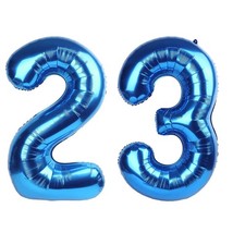 Big 23 Balloons Number, 40 Inch 32 Balloon for Women Men, Dark Blue Number Ba...