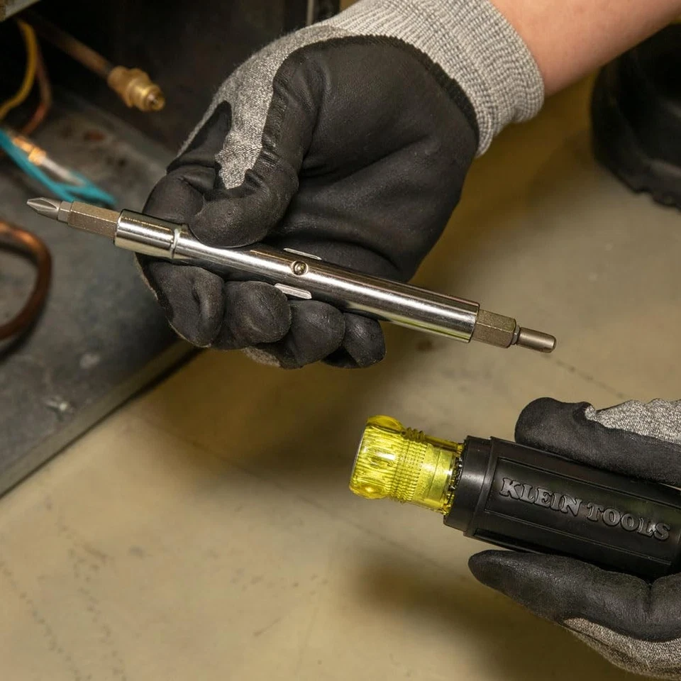 Klein Tools 11 In 1 Screwdriver Nut Driver Hvac Tool Kit Yellow Black - Image 3 of 4