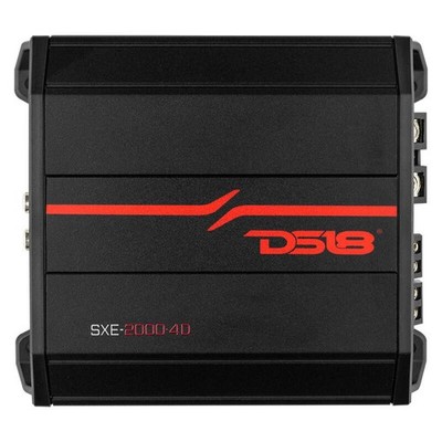 DS18 SXE-2000.4D/BK 4-Channel Class D Car Amplifier, 320W RMS per Channel