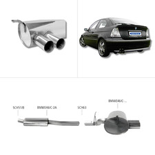 Bastuck Komplettanlage - BMW 3er Serie E46 316i/ 318i/ 320i Compact