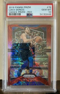 2019 Panini Prizm #75 Luka Doncic Red Choice Prizm #/88 PSA 10