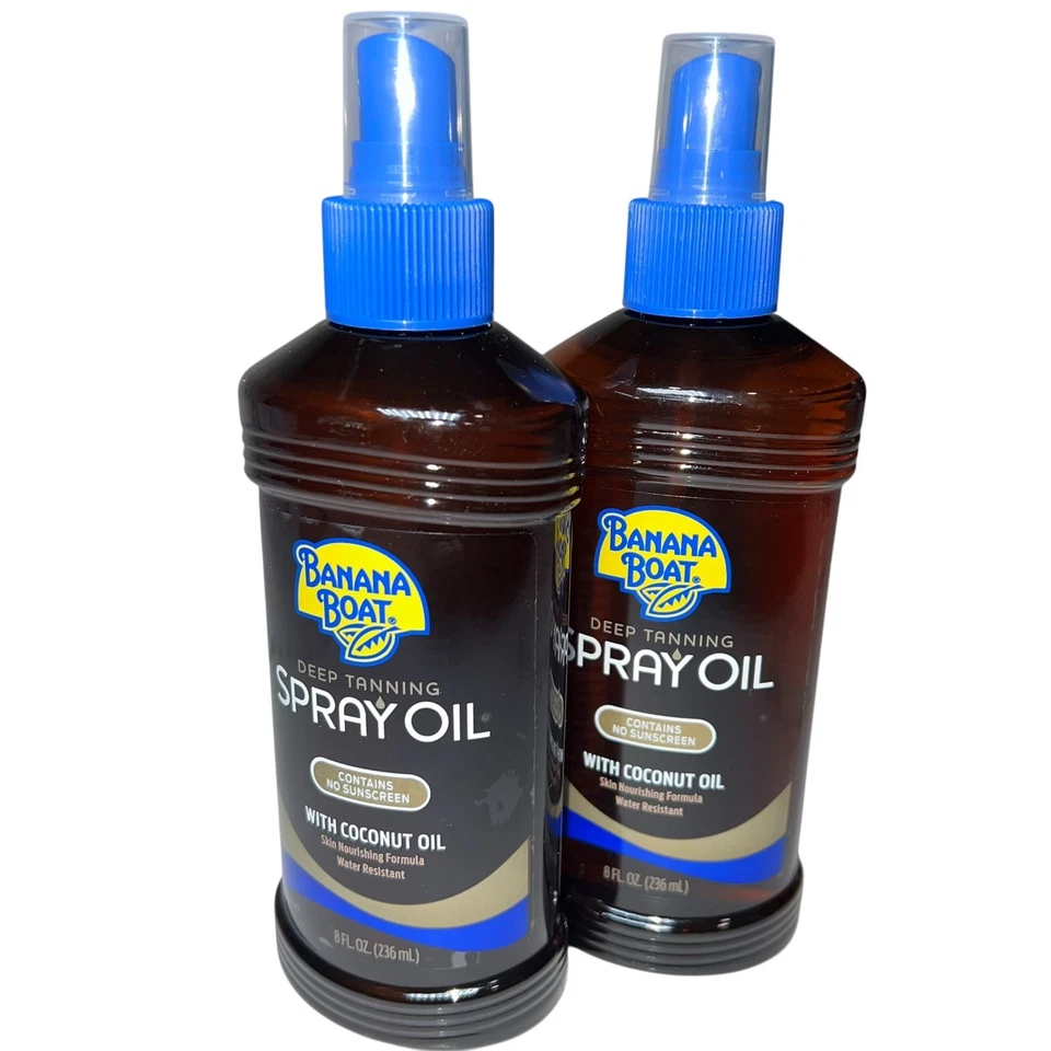 2x Banana Boat Deep Tanning Spray Oil 8oz with Coconut Oil Sun Care NEW Lot - Image 3 of 3